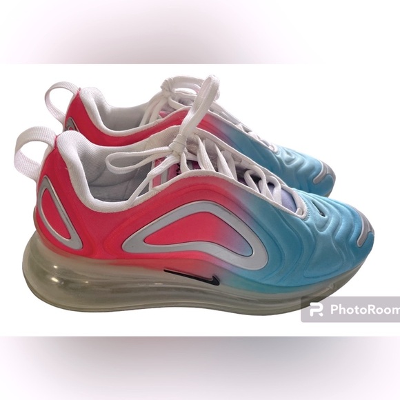 Nike Air Max 720 Pink Sea Shoes Lava Glow Blue Flury - Picture 1 of 7
